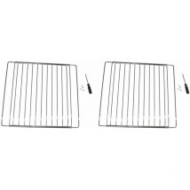 2 x Universal Extendable Oven Cooker Grill Shelves Rack Grids