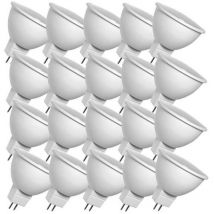 20 Ampoules led 6 Watts MR16 / GU5.3 3000K blanc chaud 580 lumens