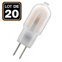 20 Ampoules led G4 2W 12V Blanc Chaud 3000k Haute Luminosité