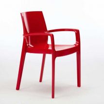 Grand Soleil - 22 Chaises Cream accoudoirs Restaurant offre - Rouge