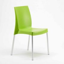 20 Chaises Grand Soleil Boulevard plastique polypropylène empilables stock - Vert