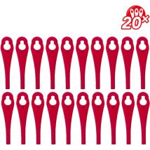 Grizzly Tools - 20 couteaux en plastique de rechange pour votre tondeuse à gazon à batterie Florabest lidl fat 18 B2 et fat 18 B3