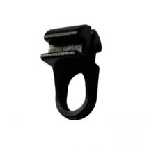20 Glisseurs assymetriques pour tringle rail Coloris - Noir mat