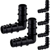 20 Gomiti Portagomma, Raccordo a Gomito 90° per Tubi e Sistemi di Irrigazione a Goccia, 20 x 20 mm