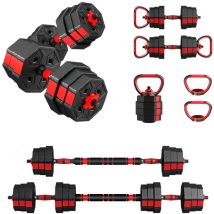 20-kg-hantelset Für Bodybuilding, Fitness Und Krafttraining – Frei Verstellbare Gewichte – Vielseitiges Krafttrainingsset Für Männer Und Frauen