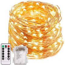 20 M Lange Lichterkette Mit 200 Leds, Wasserfestes Kupfer, 8 Modi, Timer-funktion, Dekoration Für Drinnen Und Draußen, Garten, Weihnachten, Geburtstag