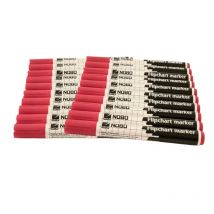 20 Nobo Flipchart Marker, rot, mit Keilspitze 3 - 13 mm, Whiteboard Stifte