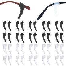 20 Paires Crochets D'Oreille Lunettes En Silicone Crochets D'Oreille De Lunettes Coussinets Anti-DéRapants Pour Lunettes Silicone AntidéRapant Pour