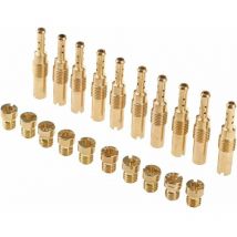 Lucky-88 - 20 pcs Carburateur Principal Jet Kit, Buses Principales pour Carburateur Slow/Pilot Jet pour Carburateur de Moto, Compatible avec pwk pe