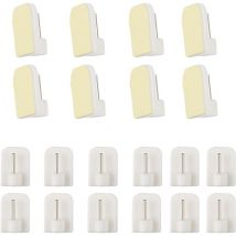 20 Pcs Crochet Rideau, Accroche Rideau, Crochet Rideau sans Percage, Tringle sans Percage Crochets Autocollants pour Barres de Rideaux