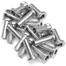 20 Pcs Manchons de Protection en Acier Inoxydable pour Garde-corps de Câble 1/8 Pouce 5/32 Pouce 3/16 Pouce Poteaux en Bois, Balustrade de Bricolage