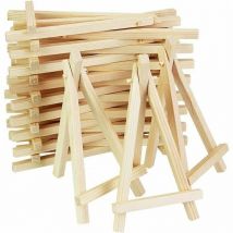 Gabrielle 20 Pcs Mini Chevalet de Table en Bois Naturel Chevalet de Menu Marque Place Porte Nom pour Mariage Reataurant Petit Chevalet de