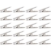 20 Pcs Pince à Linge en Acier Inoxydable Coupe-Vent Robuste Epingle à Linge en Métal Robuste Pince Durable Multi-Usage pour Corde à Linge Extérieure