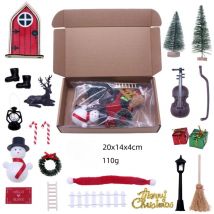 20 PCS Porte Lutin Farceur De Noel Kit de Noël Miniature pour Lutin Miniature Lutin Farceur de Noel Accessoires Porte Magique Lutin Farceur pour DIY