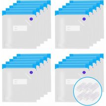 20 pcs Sac Sous-vide Réutilisables Sacs de Conservation Sacs Sous-vide Alimentaires Sac Congelation Sac Stockage pour Fruits Légumes Viande Poissons