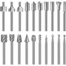 20 Pezzi Fresa Rotante hss Frese Rotative Multiuso per Dremel Frese Accessori per Utensili Rotanti Gambo 3mm