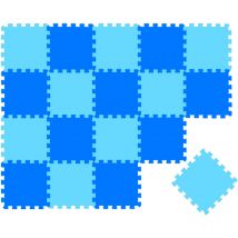 Littletom - 18 Pezzi Tappetino Puzzle per Bambini - 30x30 Tappeto Neonato Tatami Gioco Bimbo - blau