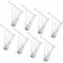 20 Pièces Pince Nappe Plastique,Clip Nappe de Table Fixe Nappe avec Clip à Ressort Pince Nappe Transparent Attache Nappe Jardin Nappe Clips