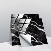 Cyslmuk - 20 Pièces Autocollants de carrelage en marbre pour cuisine, salle de bain, dosseret, pvc, étanche, résistant à l'huile, bricolage