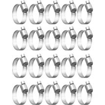 20 Pièces Collier De Serrage Tuyau, Collier De Serrage Tuyau Réglable 32-50mm, 304 Collier De Serrage Inox, Collier Serrage Métallique, Pour Tuyau,