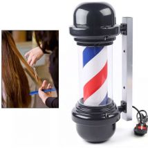Senderpick - 20 pouces Barberstab Leuchtkugel Barbershop Sign Barber Pole led Licht Drehbare