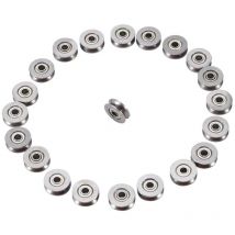 Puleggia con cuscinetto a sfere con scanalatura a v V623ZZ da 20 pezzi per sistema di movimento lineare su binario 3x12x4mm - Sjlerst
