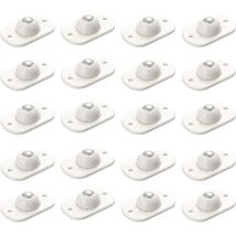 XVX - 20 ruedas universales autoadhesivas, ruedas para muebles, ruedas para contenedores, mini ruedas para muebles de plástico, adecuadas para