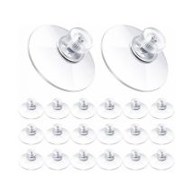 XVX - 20 pezzi) ventose in plastica da 40 mm, ventose in pvc trasparente, supporto a ventosa con adesivo forte con dado per tenda da sole per auto,