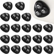 Petites Ecrevisses - 20 Stück Mini Möbelrollen 3 Kugeln Kugelrollen 360 Grad Drehung Universalrad Möbeltransfer für Mülleimer Lagerkästen Regale