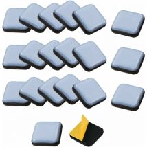 Gabrielle - 20 Stück selbstklebende Möbelgleiter, 30 x 30 mm, quadratische Teflon-Gleiter für Stuhl, Sofa, Schreibtisch, Tisch, Sessel