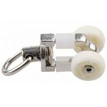 20 Stück Vorhangschienen-Gleitschienen, Aluminiumlegierung Kunststoff-Doppelrollen