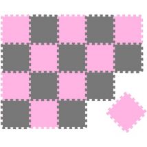 18 Teile Baby Kinder Puzzlematte ab Null - 30x30 Puzzle Spielmatte Krabbelmatte