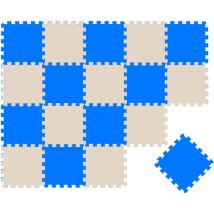 18 Teile Baby Kinder Puzzlematte ab Null - 30x30 Puzzle Spielmatte Krabbelmatte