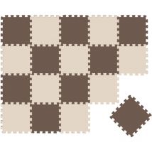 18 Teile Baby Kinder Puzzlematte ab Null - 30x30 Puzzle Spielmatte Krabbelmatte