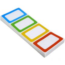 200 Autocollants - Autocollants d'étiquette de nom uni Étiquettes d'étiquette de nom de bordure colorée