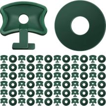 Mezheng - 200 Pièces Clips de Torsion de Serre Clips de Fixation de Serre en Plastique et Rondelles Clips d'Angle d'Extension de Serre pour Isolation