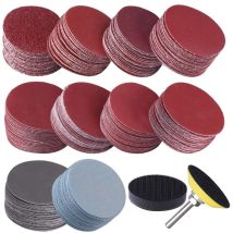 200 Pièces Disques De Ponçage 50mm Disques Abrasifs Grain 80 180 240 320 400 600 800 1000 2000 3000 Pour Meulage Fraisage Gravure