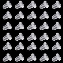 200 Pièces de bouchons d'oreille en silicone transparent, bouchons de boucle d'oreille, boucles de sécurité pour boucle d'oreille (taille 4 4 mm)(200