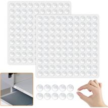200 Pièces Patin Silicone, Tampon Silicone Transparent Butées de Protection en Caoutchouc Tampon de Porte Autocollant pour Porte Armoire Tiroir
