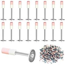 Longziming - 200 Pièces Pistolet à Clou Béton Manuel, Mini Pistolet à Clous,Clous ronds pour acier Cloueur Beton, 7.3 mm - L'outil Parfait pour Tous