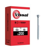 200 vis agglo 5x50mm fraisée Tx inox A4 Vissal
