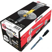 Boite de 200 vis agglo Torx30 zinguées à filetage partiel torx/ttap ailette 50/60/70/80/90mm - diam 6 mm - 70/42