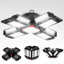 200 W Led-garagenbeleuchtung, 20000 Lm, 6500 K, Verformbare Deckenleuchte Mit 12 Verstellbaren Paneelen, Led-werkstatt-deckenleuchte E26/e27, Garagen-