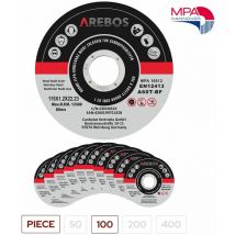 Arebos - cutting discs flexible discs Ø115 mm receiving 22.23 mm thickness 1.2 mm 100 pieces