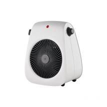 Fabrilamp - Elektrischer Heizlüfter Stil 2000w weiß 2Leistungen 3Funktionen Thermostat, Kippschalter und Griff 26,8x21,2x21,2x14cm