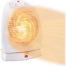 Beijiyi - 2000-W-Heizlüfter, tragbare elektrische Heizung, oszillierend bei 120 ° mit 2 Heizstufen, einstellbarer Thermostat-Spiralheizkörper, Heiß