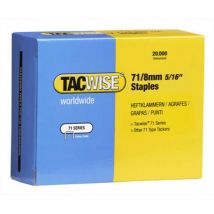 Tacwise 0368 Type 71 Box Of 20000 Staples Pack 8mm 71 Series Staples