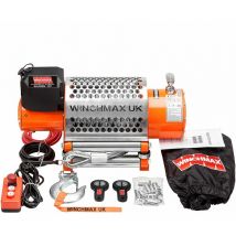 20,000lb (9,072kg) Original Orange Recovery 12v Electric Winch. 25m x 14mm Steel Rope, Wireless Remote Controls.