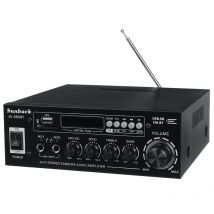 Drillpro - 2000W 220V+DC12V Car Home bluetooth5.0 fm Audio Amplificador de potencia Mezclador 5 Band eq Stereo amp aux SD+USB+2 Entradas de micrófono