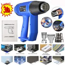Day Plus - 2000W Professional Electronic Hot Air Heat Gun Paint Stripper with 3 Nozzle Tool